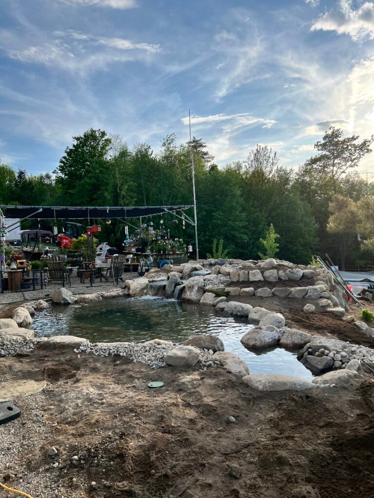 Medium Koi Pond 15X20 Wetland Filter Waterfalls and Intake Bay