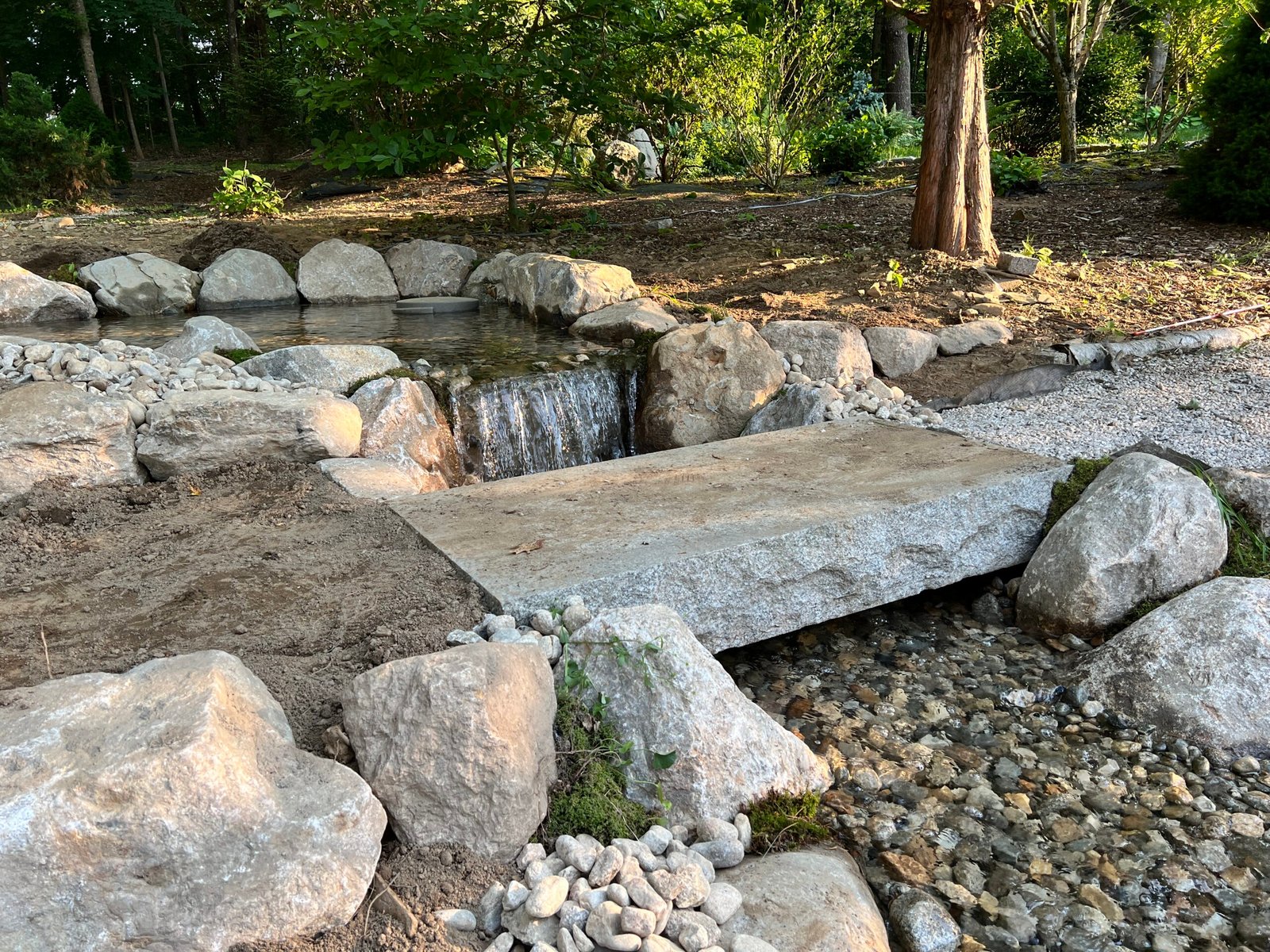 Greenland NH - Large Koi Pond 9 Greenland NH Stone Bridge and Waterfall 1 scaled
