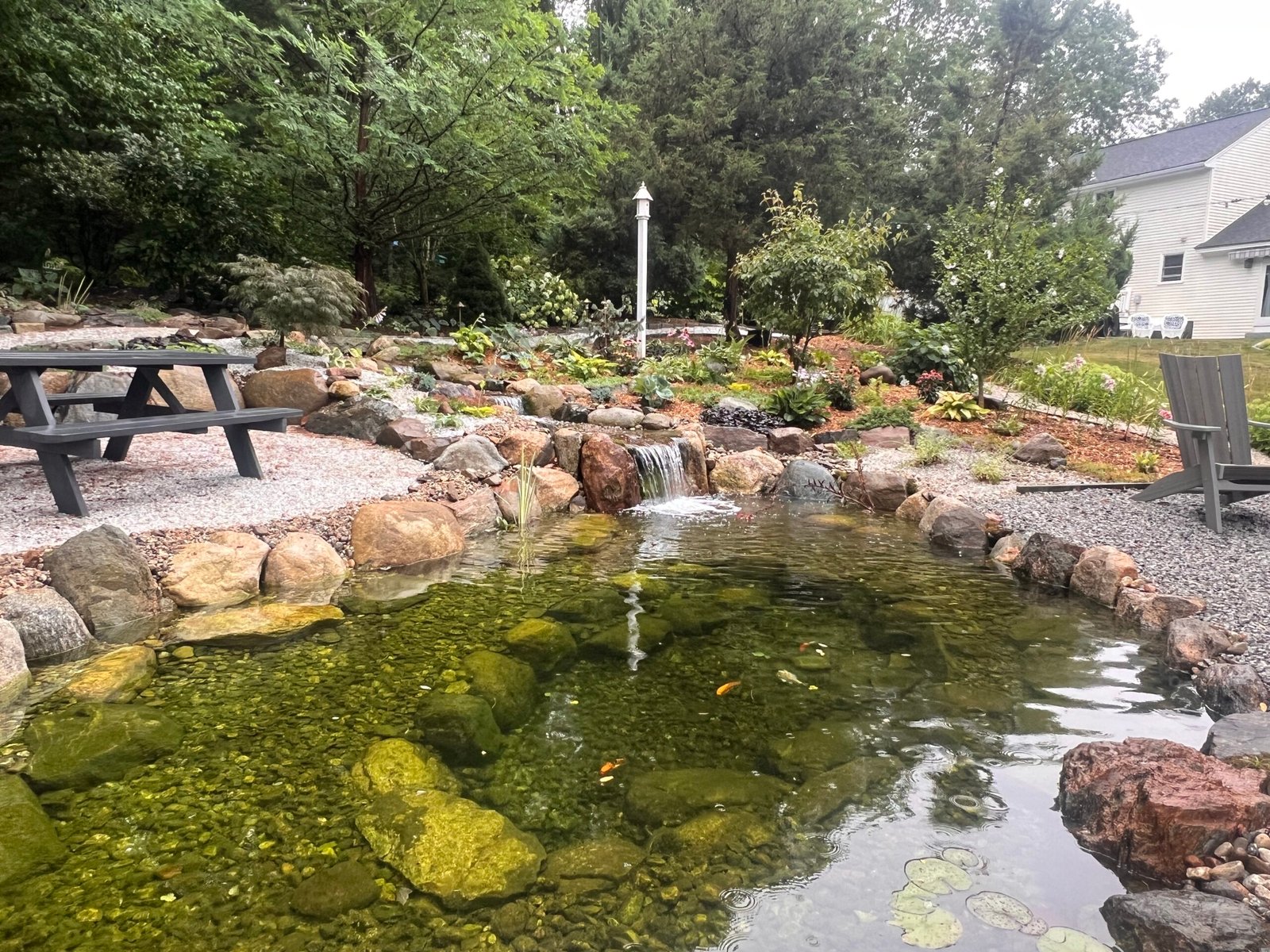 Greenland NH - Large Koi Pond 10 Greenland Pond Landscaping 1 scaled
