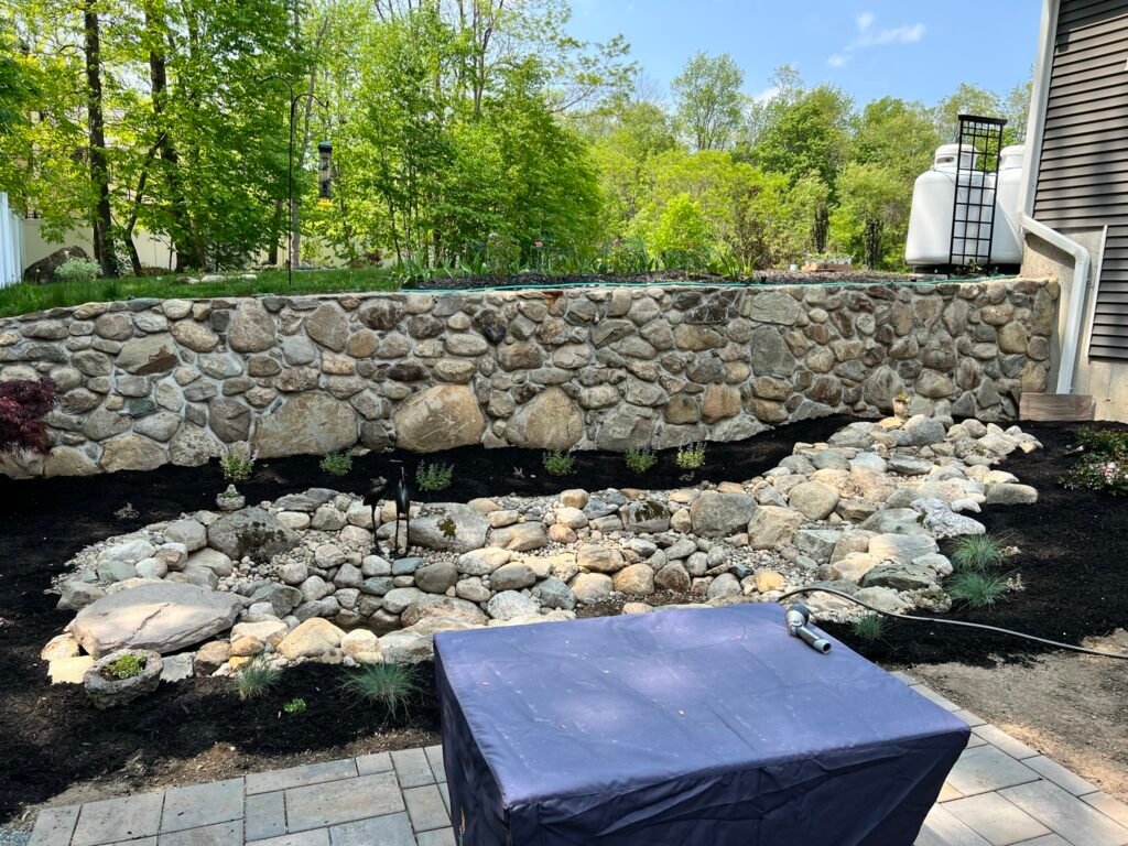 Merrimac MA Koi Pond Under Construction