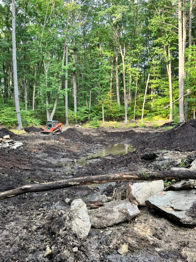 Windham, NH - Natural Pond Renovation 1 Reshaping Pond